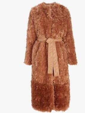 EXPRESS Shaggy Faux Fur Belted Coat